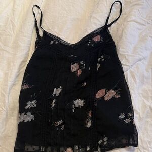 Abercrombie & Fitch Black Floral Camisole